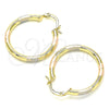 Oro Laminado Medium Hoop, Gold Filled Style Polished, Tricolor, 5.134.024.2.30