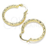 Oro Laminado Small Hoop, Gold Filled Style Diamond Cutting Finish, Golden Finish, 02.213.0155.25