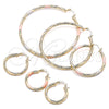 Oro Laminado Large Hoop, Gold Filled Style Diamond Cutting Finish, Golden Finish, 02.213.0244.1.60