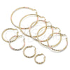 Oro Laminado Extra Large Hoop, Gold Filled Style Diamond Cutting Finish, Tricolor, 02.213.0150.1.70