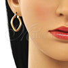 Oro Laminado Small Hoop, Gold Filled Style Diamond Cutting Finish, Golden Finish, 02.213.0253.25