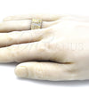 Oro Laminado Mens Ring, Gold Filled Style San Judas Design, Polished, Golden Finish, 01.380.0009.10 (Size 10)