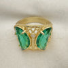 Oro Laminado Mens Ring, Gold Filled Style San Judas Design, Polished, Golden Finish, 01.380.0009.11 (Size 11)