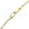 Oro Laminado ID Bracelet, Gold Filled Style Polished, Golden Finish, 03.63.2219.06 (0.80 Gauge, 03 MM Thickness, 6 Inches Length)