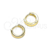 Oro Laminado Huggie Hoop, Gold Filled Style Polished, Golden Finish, 02.210.0566.10