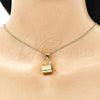 Oro Laminado Pendant Necklace, Gold Filled Style Polished, Golden Finish, 04.342.0060.18 (02 MM Thickness, 18 Inches Length)