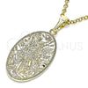 Oro Laminado Religious Pendant, Gold Filled Style Angel Design, Polished, Golden Finish, 05.380.0154