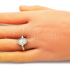 Oro Laminado Elegant Ring, Gold Filled Style Virgen Maria Design, Polished, Golden Finish, 01.213.0010 (One size fits all)