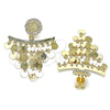 Oro Laminado Long Earring, Gold Filled Style Polished, Golden Finish, 02.331.0057