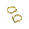 Oro Laminado Small Hoop, Gold Filled Style Diamond Cutting Finish, Golden Finish, 02.96.0083.12