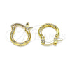 Oro Laminado Small Hoop, Gold Filled Style Diamond Cutting Finish, Golden Finish, 02.96.0088.12