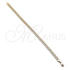Oro Laminado Basic Anklet, Gold Filled Style Polished, Golden Finish, 04.319.0013.10 (160 Gauge, 06 MM Thickness, 10 Inches Length)