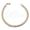 Oro Laminado Basic Anklet, Gold Filled Style Polished, Golden Finish, 04.319.0013.10 (160 Gauge, 06 MM Thickness, 10 Inches Length)