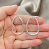 Sterling Silver Medium Hoop, Polished, Silver Finish, 02.389.0097.30