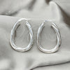 Sterling Silver Medium Hoop, Twist Design, Diamond Cutting Finish, Silver Finish, 02.389.0100.40