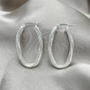 Sterling Silver Medium Hoop, Twist Design, Diamond Cutting Finish, Silver Finish, 02.389.0103.30