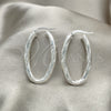 Sterling Silver Medium Hoop, Twist Design, Diamond Cutting Finish, Silver Finish, 02.389.0116.30