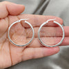 Sterling Silver Medium Hoop, Diamond Cutting Finish, Silver Finish, 02.389.0114.30