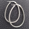 Sterling Silver Medium Hoop, Diamond Cutting Finish, Silver Finish, 02.389.0126.30