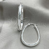Sterling Silver Medium Hoop, Diamond Cutting Finish, Silver Finish, 02.389.0129.40