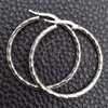 Sterling Silver Medium Hoop, Diamond Cutting Finish, Silver Finish, 02.389.0127.30