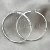 Sterling Silver Large Hoop, Twist Design, Diamond Cutting Finish, Silver Finish, 02.389.0132.50