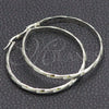 Sterling Silver Large Hoop, Twist Design, Diamond Cutting Finish, Silver Finish, 02.389.0132.50