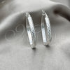 Sterling Silver Medium Hoop, Diamond Cutting Finish, Silver Finish, 02.389.0137.25