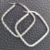 Sterling Silver Medium Hoop, Twist Design, Diamond Cutting Finish, Silver Finish, 02.389.0144.25