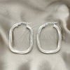 Sterling Silver Medium Hoop, Twist Design, Diamond Cutting Finish, Silver Finish, 02.389.0152.30