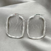Sterling Silver Medium Hoop, Twist Design, Diamond Cutting Finish, Silver Finish, 02.389.0155.30