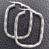 Sterling Silver Medium Hoop, Twist Design, Diamond Cutting Finish, Silver Finish, 02.389.0155.30