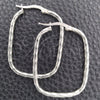 Sterling Silver Medium Hoop, Twist Design, Diamond Cutting Finish, Silver Finish, 02.389.0161.30