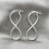 Sterling Silver Medium Hoop, Twist Design, Polished, Silver Finish, 02.389.0167.30