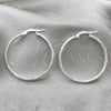 Sterling Silver Medium Hoop, Diamond Cutting Finish, Silver Finish, 02.389.0168.30
