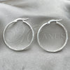 Sterling Silver Medium Hoop, Twist Design, Diamond Cutting Finish, Silver Finish, 02.389.0168.30