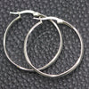 Sterling Silver Medium Hoop, Twist Design, Diamond Cutting Finish, Silver Finish, 02.389.0175.30