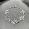 Sterling Silver Fancy Bracelet, Hand of God Design, Polished, Silver Finish, 03.392.0001.07 (17 MM Thickness, 7 Inches Length)
