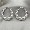 Sterling Silver Medium Hoop, Polished, Silver Finish, 02.393.0015.30