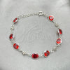 Sterling Silver Fancy Bracelet, with White Cubic Zirconia, Polished, Silver Finish, 03.394.0002.07 (07 MM Thickness, 7 Inches Length)