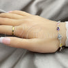 Sterling Silver Fancy Bracelet, with White Cubic Zirconia, Polished, Silver Finish, 03.394.0005.07 (07 MM Thickness, 7 Inches Length)