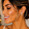 Sterling Silver Stud Earring, Judaica and Hand of God Design, Polished, Silver Finish, 02.392.0013