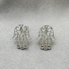 Sterling Silver Stud Earring, Judaica and Hand of God Design, Polished, Silver Finish, 02.392.0013
