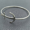Sterling Silver Individual Bangle, Anchor Design, Polished, Silver Finish, 07.395.0004.05 (03 MM Thickness, Size 5 (2.50 Diameter))
