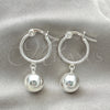 Sterling Silver Small Hoop, Polished, Silver Finish, 02.395.0005.25