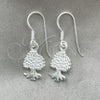Sterling Silver Dangle Earring, Tree Design, Polished, Silver Finish, 02.397.0009
