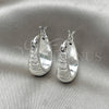 Sterling Silver Small Hoop, Polished, Silver Finish, 02.395.0010.20