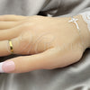 Sterling Silver Fancy Bracelet, Cross Design, Polished, Silver Finish, 03.395.0021.07 (03 MM Thickness, 7 Inches Length)