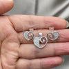 Sterling Silver Earring and Pendant Adult Set, Polished, Silver Finish, 10.398.0001