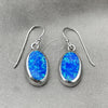 Sterling Silver Dangle Earring, with Bermuda Blue Opal, Polished, Silver Finish, 02.391.0001